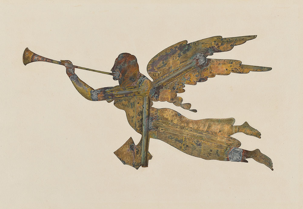 Gabriel weather vane, 1939, Lucille Chabot