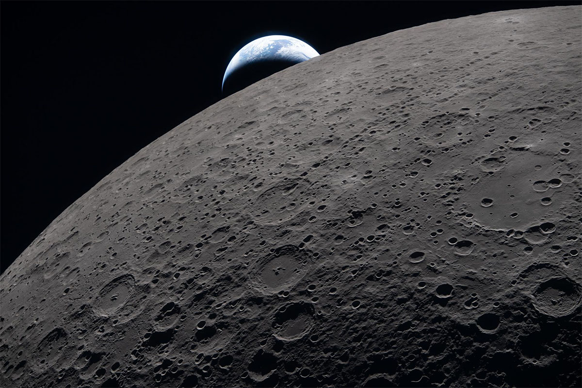 Earthset, as seen by the crew of Artemis II