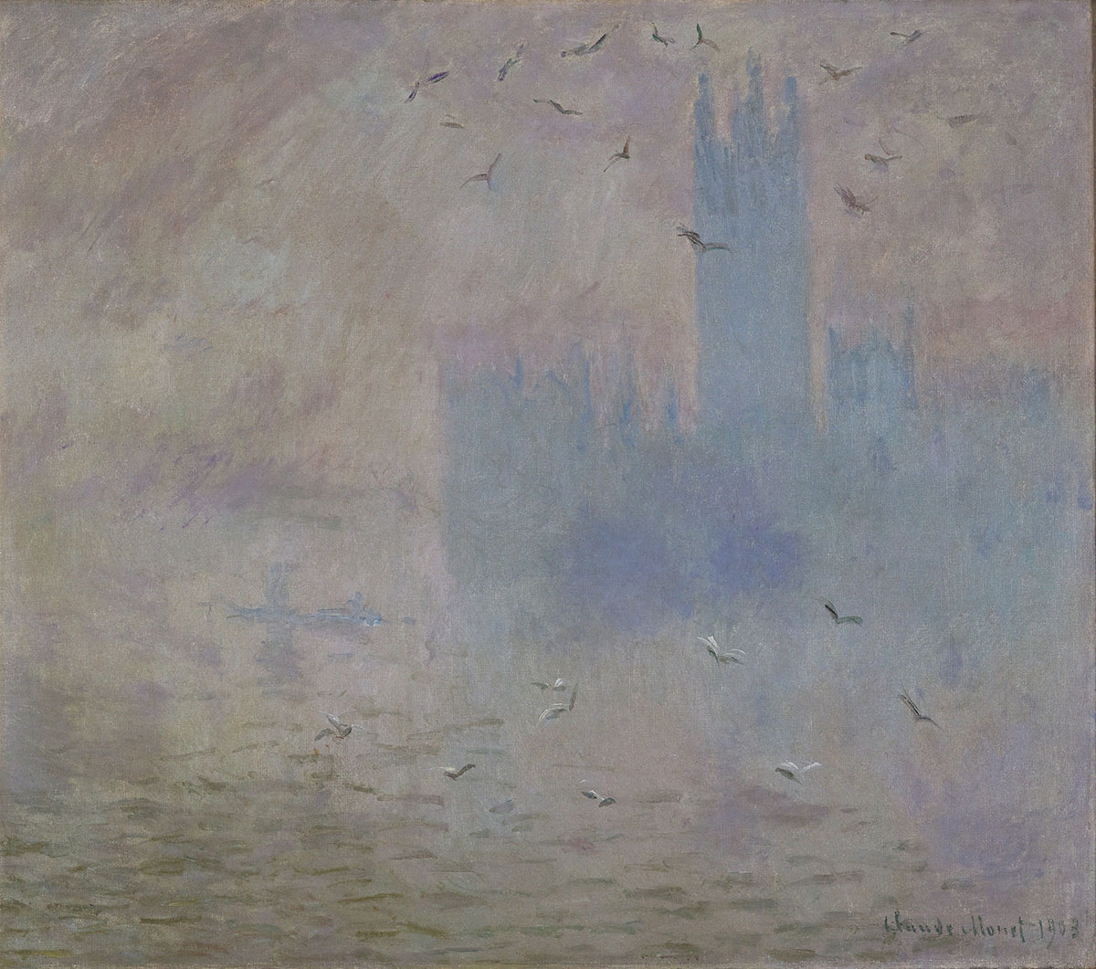 Houses of Parliament, Seagulls, 1903, Claude Monet