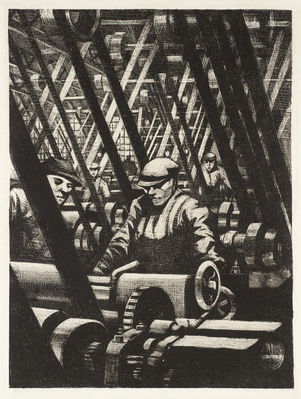 Making the Engine, 1917, Christopher R. W. Nevinson