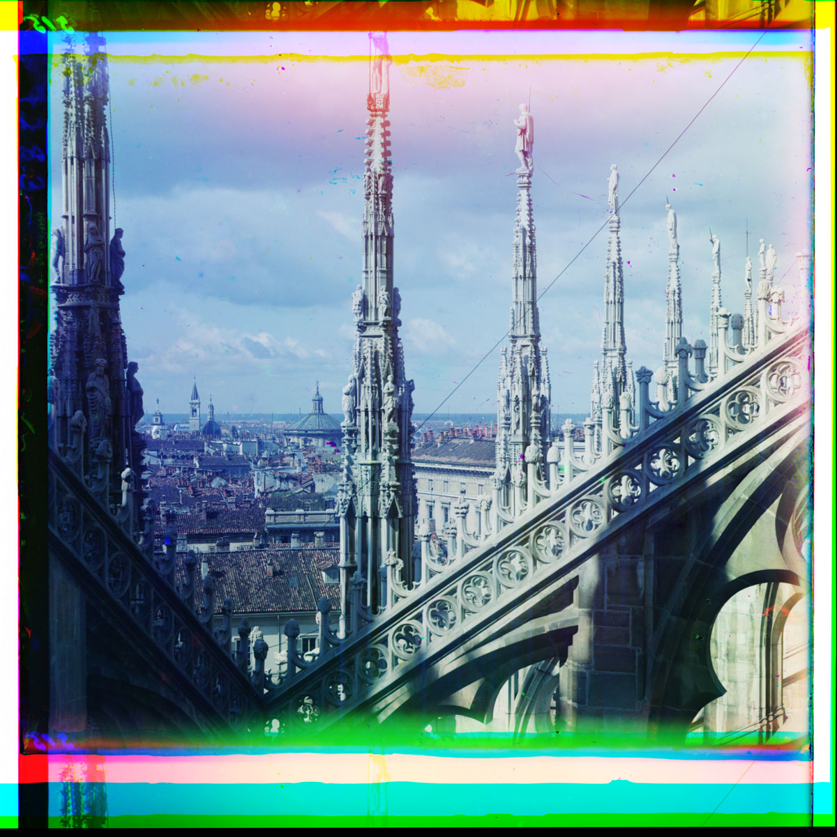 Details of Milan Cathedral, 1905-1915, Sergei Prokudin-Gorsky