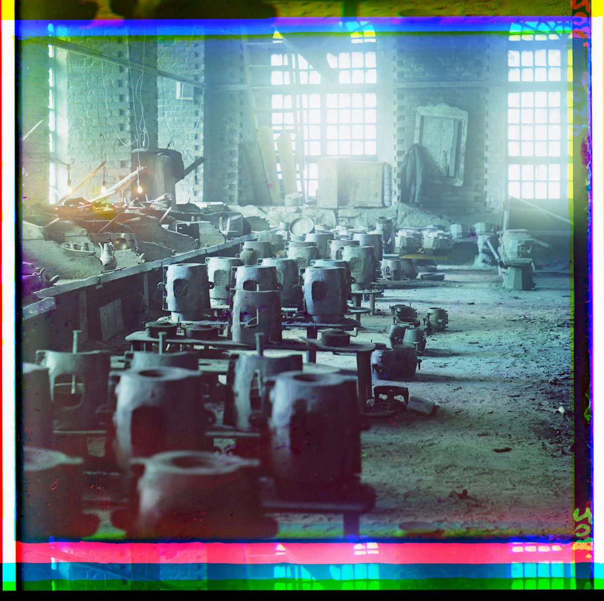 Molding shop at the Kasli plant, 1910, Sergei Prokudin-Gorsky