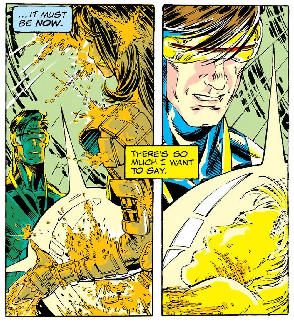 A vintage comic book panel depicting a baby in a bubble in golden light, preparing to be sent to the distant future.